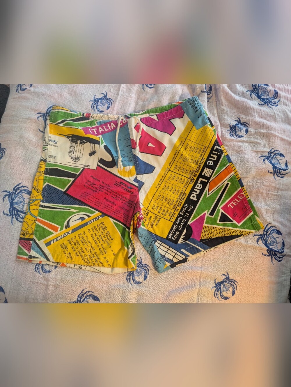 Vintage Original Jams Hawaiian Surf Shorts Adult Small Jet setter Beach 80s City